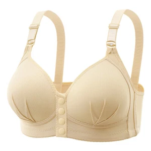 Women Nursing Maternity Bra Push Up Breastfeeding Bralette Wire Free Push Up v - Picture 1 of 24
