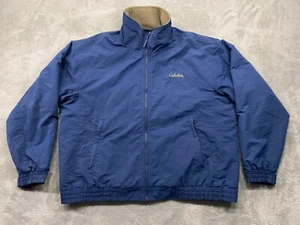 Cabela's Jacket Men's 2XL XXL Blue Outdoors Full Zip Fleece Lined Windbreaker - Picture 1 of 15