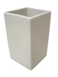 (22919) VASO BAÑO CUADRADO MING PORCELANA BLANCO - Imagen 1 de 7