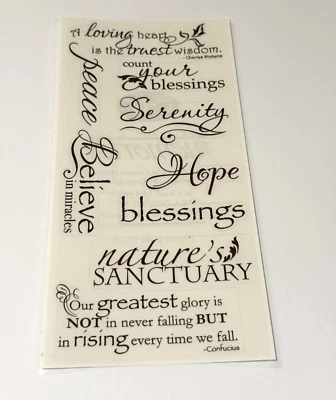 Creative Memories Scrapbook Stickers Serenity Blessings Peace Believe 2010 NEW - Image 1 of 4