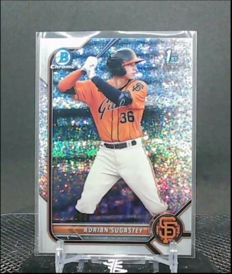 2022 Bowman Baseball Adrian Sugastey Chrome Speckle /299 1st Giants - Image 1 of 2