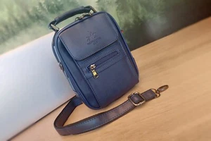 Men's Vegan Leather Handbag Shoulder Bag Crossbody Bags - Picture 1 of 14