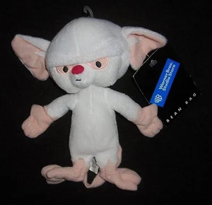 WARNER BROTHERS STUDIO ANIMANIACS 7" PINKY AND BRAIN PLUSH BEANIE LARGE TAG - Picture 1 of 1