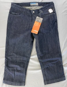 Pantaloni da ciclismo Novara Summerhill Denim imbottiti Capri jeans donna taglia 6 nuovi con etichette $69,50 - Foto 1 di 5
