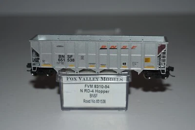 N Scale Fox Valley Models Burlington 4-Bay Hopper 651538 C36885 - Image 1 of 3
