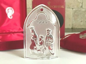 WATERFORD THE NATIVITY COLLECTION 1999 THREE MAJI CRYSTAL ORNAMENT 2ND Edition - Picture 1 of 5