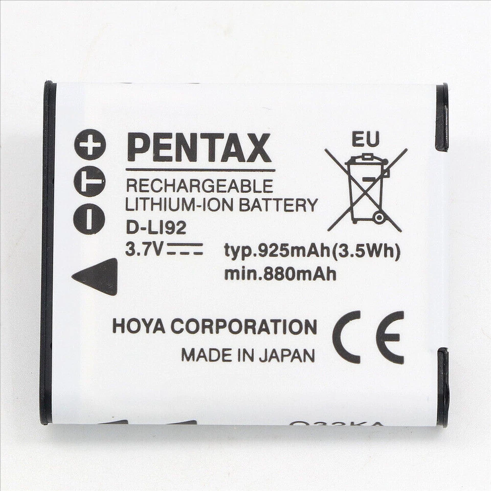 Original PENTAX D-LI92 Battery For Optio X70 RX18 RZ18 RZ10 CX3 CX5 CX6 WG1 - Image 1 of 4