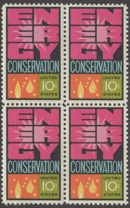 Scott # 1547 - Block Of 4 - Energy Conservation - MNH - 1974 - Picture 1 of 1