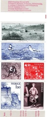 Sweden 1978 Birds - art - architecture MNH booklet - Image 1 of 2