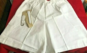 BLAIR Casual/Dress Shorts ~ Women's XL ~ White ~ Elastic Waist with Belt ~ NEW - Picture 1 of 5