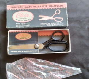 Vintage Chic Japan Pinking Shears Scissors Retro Sewing Crafts 7" Inch in box - Picture 1 of 2