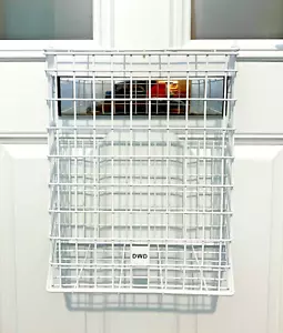 Letter Cage Postale Casella Appesa Senza Viti per Porte PVC e Composite Bianco - Foto 1 di 8