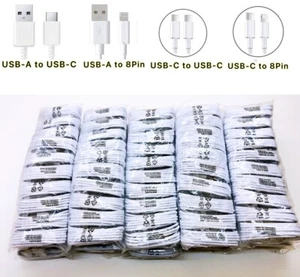 LOT 10 / 50X USB-C Cable Fast Charge Type C Charging For Samsung Android iPhone - Picture 1 of 7