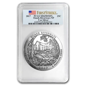 2017 5 oz Silver ATB Ozark Riverways MS-69 DMPL PCGS (FS) - Picture 1 of 3