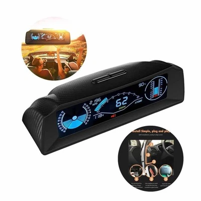 Car OBD2 Multi-function Gauge HUD Head-Up-Digital Speedometer Slope Display Foto 1 de 4