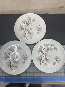 Juego de 3 platos de cena Stetson Misty Pine de 9,5 pulgadas de diámetro sin astillas ni grietas de colección - Imagen 1 de 5