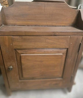 Antique Apothecary Medicine Cabinet Wood Wall - Image 1 of 4