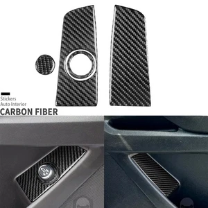 Real Carbon Fiber Front Door Storage Panel Cover For Chevrolet Traverse 2018-23 - Picture 1 of 24