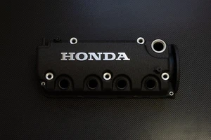 HONDA CIVIC OEM D SERIES D16 D15 SOHC VALVE COVER POWDERCOATED JDM WRINKLE BLACK - Picture 1 of 17