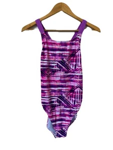 Champion Abstract One Piece Swimsuit Women’s Size Med Purple Multi Swim Suit NWT - Picture 1 of 6