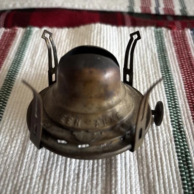 🔥 Nº Quemador de lámpara de aceite de queroseno Queen Anne antiguo tamaño 1 🔥 ¡Bonita pátina! * L@@k Foto 1 de 4