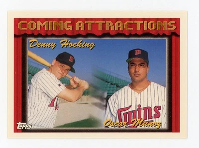 1994 Topps #771 Denny Hocking / Oscar Munoz CA, RC Twins - Image 1 of 2