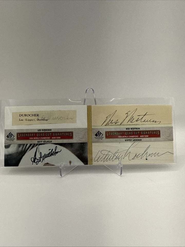 2011 SP Legendary Cuts Quad Cut Signatures 1/5 Durocher, Wilhelm, Westrum...AUTO - Image 1 of 2