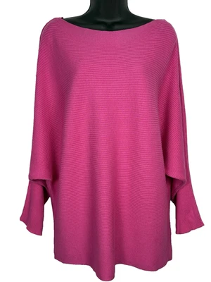 Cece 罗纹 Dolman 毛衣女式中号柔软懒散办公室职业休闲舒适 — 第 1/4 张图片