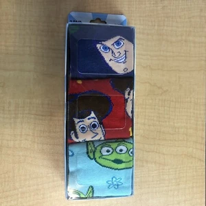 Paquete de 3 pares de calcetines Toy Story Disney Crew para hombre talla 8 a 12 nuevos con etiquetas Woody Buzz - Imagen 1 de 4