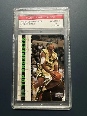 LeBron James 2003 Upper Deck UD Top Prospects 3 RC Rookie MLGS 10 - Image 1 of 2