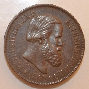 1889 Brazil 20 Reis - Picture 1 of 2