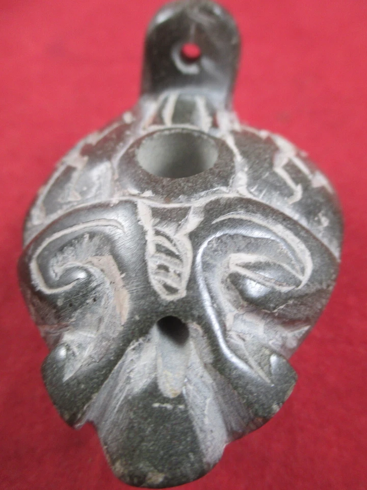 Quemador de incienso cono de piedra de jabón / aromaterapia / Reiki / diseño tallado egipcio Foto 1 de 4