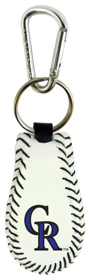 Colorado Rockies Classic Leather Baseball Keychain [New] MLB Key Chain Jewelry - Image 1 of 1