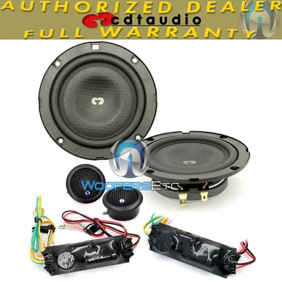 CDT AUDIO CL-42SL 4" SHALLOW 2-WAY COMPONENT SPEAKER SET W/ SLIM DEPTH MIDRANGE  - Image 1 of 2