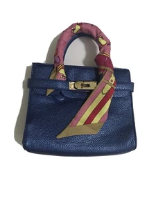 Chloe K New York Victoria Handbag Blue Metallic Mini Scarf Child Little Girls - Picture 1 of 7