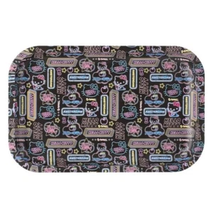 HELLO KITTY "Neon Lights Amsterdam" Metal ROLLING TRAY Medium 28cmx18cm G-Rollz - Picture 1 of 2