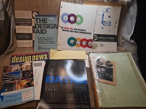 Vintage LETTERING SCRIBER Drafting Book And Paper Lot - Picture 1 of 22