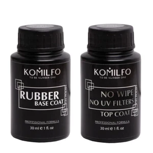 KOMILFO SET! BASIS Gummi 30ml + TOP KEIN WISCH - Gel LED/UV Nagellack Finish Mantel - Bild 1 von 6