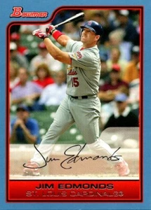 Jim Edmonds 2006 Bowman Blue /500 Card # 144 Cardinals Baseball Serial Numbered - Picture 1 of 2