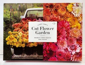 Puzzle, "Cut Flower Garden" Double Sided Puzzle, 500 Pieces, 24" x 18", New - Picture 1 of 5