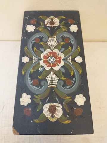 vintage  Hand Painted Wood Stool made in Newnan G.A.U.S.A. southern wood working Cover