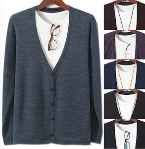 New Mens Stylish Solid Simple Knit Cardigan Sweater Jumper Blazer Tops W009 S/M - Bild 1 von 10
