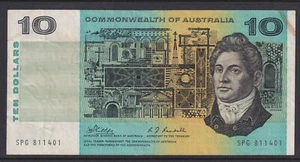 AUSTRALIAN BANKNOTE: 1968 $10 (COA) COMMONWEALTH PHILLIPS / RANDALL #LF 19 / 66 - Picture 1 of 4