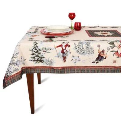 Gobelin Tablecloth Teflon Coated Christmas Winter Walk - Image 1 of 4