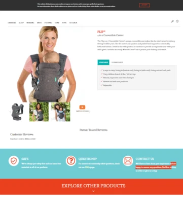 Infantino 'Portador Convertible Abatible 4 en 1' Babero Bebé Niño Resistente Bebé En muy buena condición Foto 1 de 4