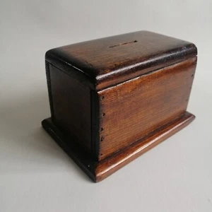 Lovely Little 19th Century Wooden Church Collection Box or Money Box - Picture 1 of 8