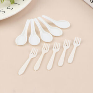 10Pcs/set Dollhouse Miniatures Tableware Mini Cutlery Fork Spoon Childrens T BH