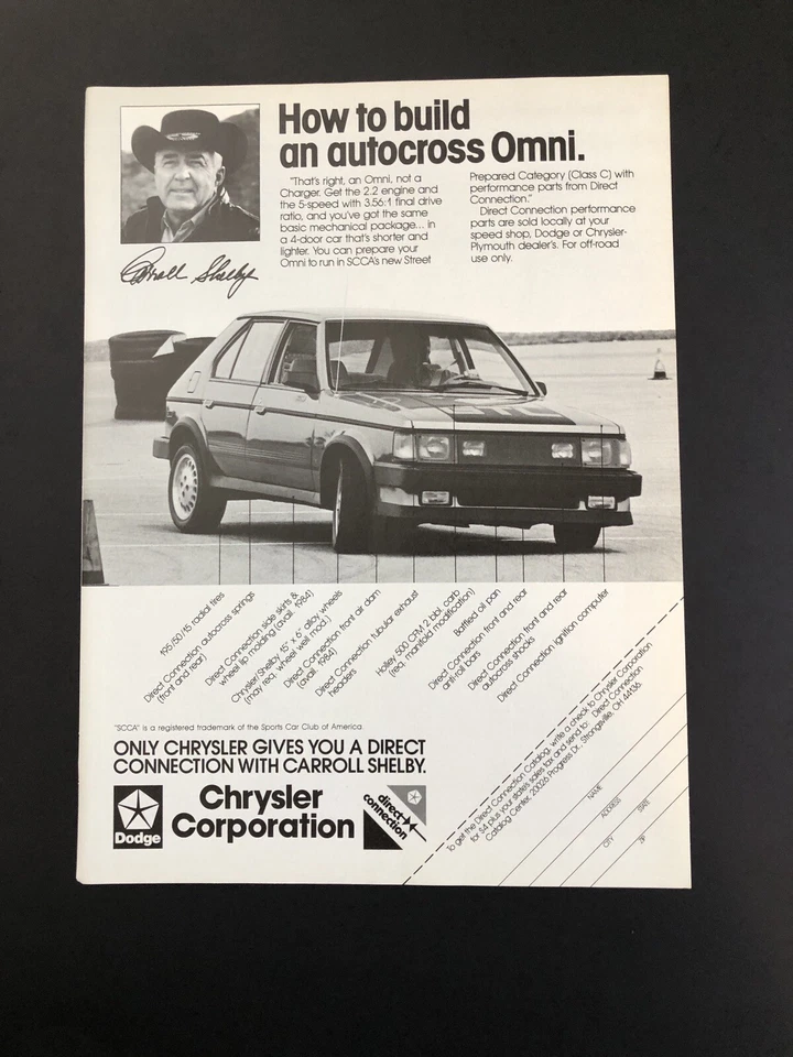 1983 DODGE SHELBY OMNI ORIGINAL VINTAGE PRINT AD ADVERTISEMENT PRINTED - Image 1 of 1