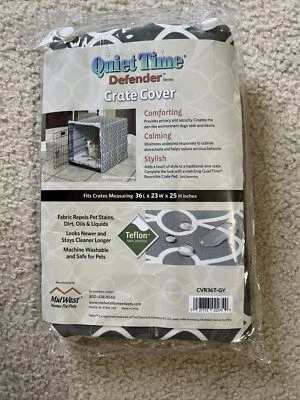 Quiet Time Defender - Dog Crate Cover For Metal Dog Crates - Intermediate- Gray - Image 1 of 2