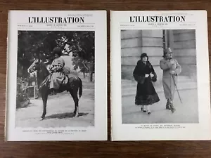 2x L'ILLUSTRATION 1928 Roi King AMAN OULLAH & Reine SOURYA Afghanistan - Imagen 1 de 7